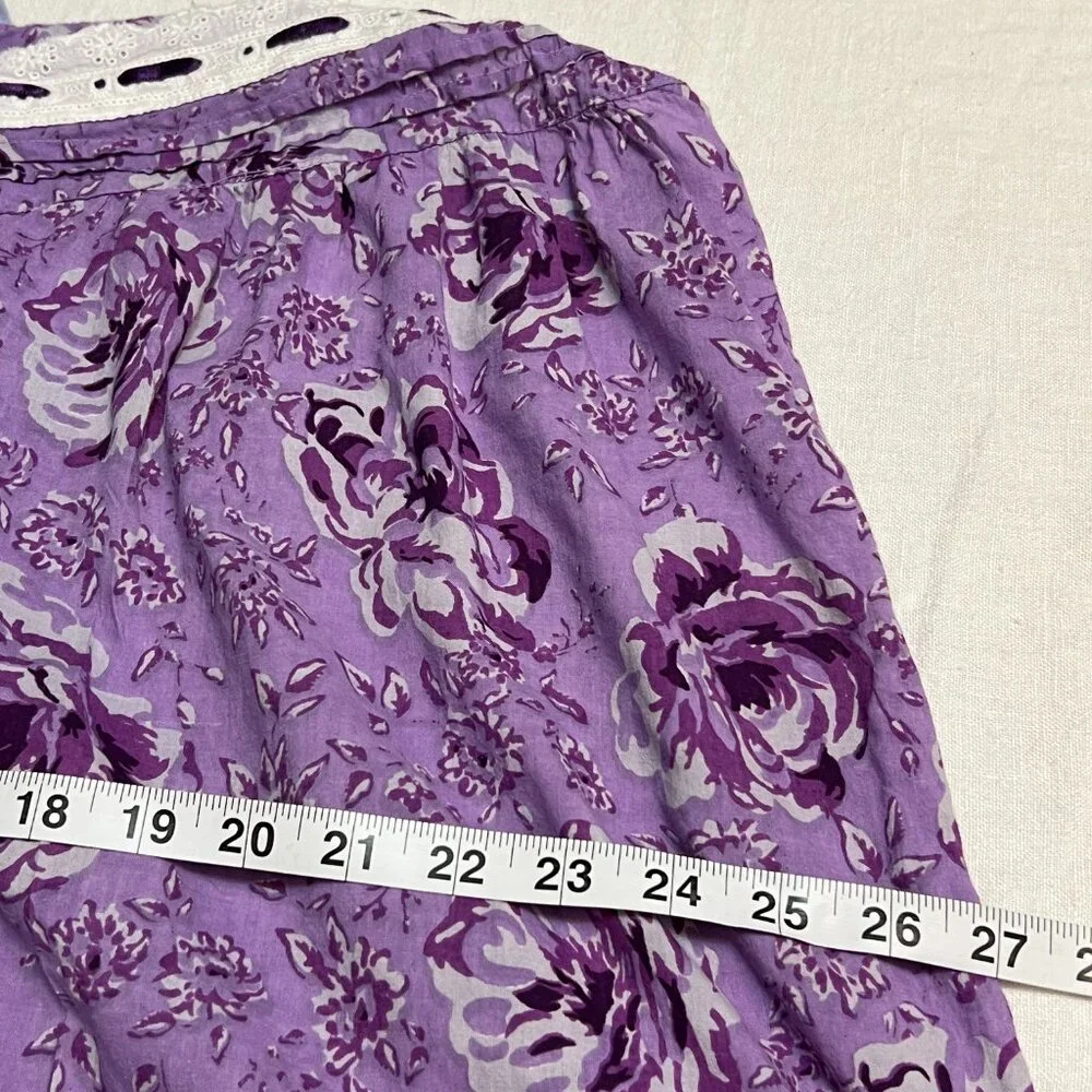 Only Necessities Women's Sleepwear Purple Floral Dress Sleeveless Size 14/16 - Picture 7 of 9